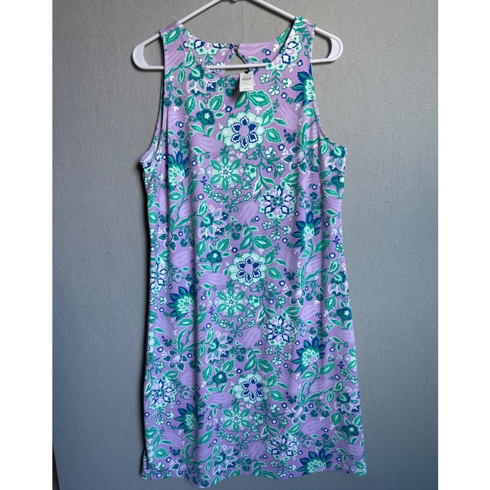 NWT Talbots Effortlessly Jersey Knit Shift Dress Women PL Floral Sleeveless